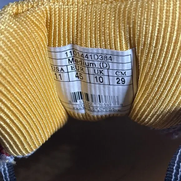 Brooks Ghost 6 Running Shoes (Men’s Size 11)  Gray, Red, Yellow Sneakers - Picture 5 of 7